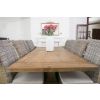 2.4m Monastery Reclaimed Teak Dining Table with 8 Latifa Chairs - 6